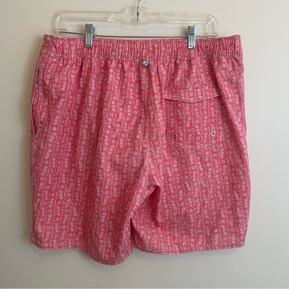 Johnnie-O Marco Swim Trunks 7" Pockets Mesh Lined Azalea Coral Pink Men’s Sz L - Picture 4 of 9
